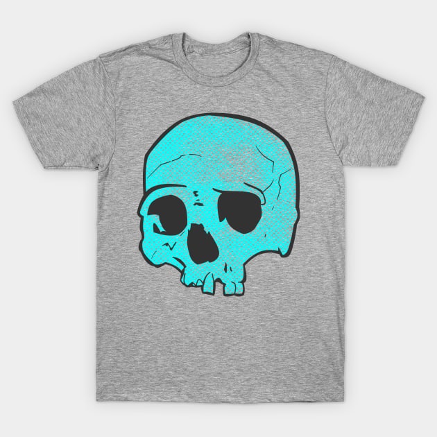 Cyan Skull T-Shirt by TipToeTee